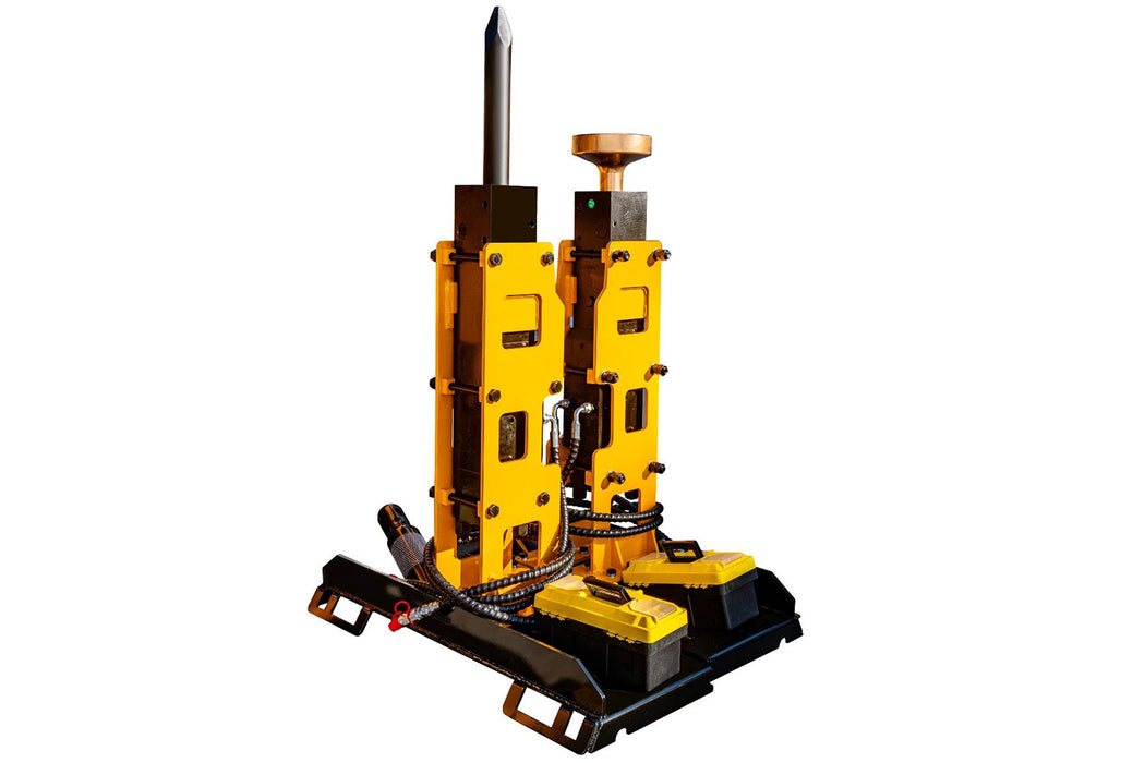 MMS Hydraulic Breaker + Pile Driver Attachment for Skid Steer Loader | MMS