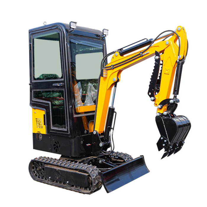 MS10H 13.5 HP,1-ton Mini Excavator with cab, Gasoline, With Thumb Clip | MMS