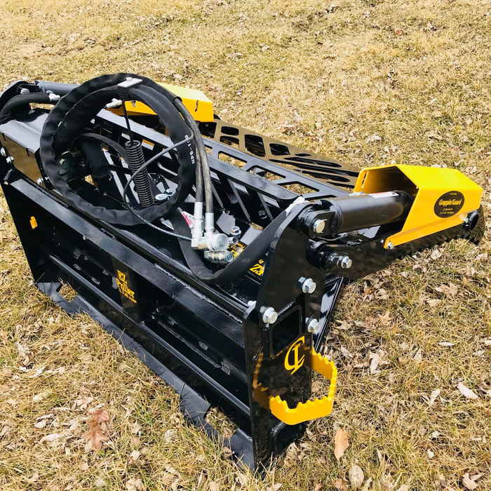 CHALLENGER®  Skid Steer Tree and Post Puller. 38" Opening Easily Grasps Large Objects. AR400 Steel Jaws. | CL Fabrication