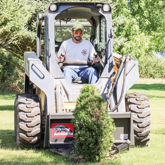 Skid Steer Tree Puller Attachment, Ideal for Skid Steers or Skid Loaders with Standard Universal Quick Attachment | GreyWolf™ Attachments