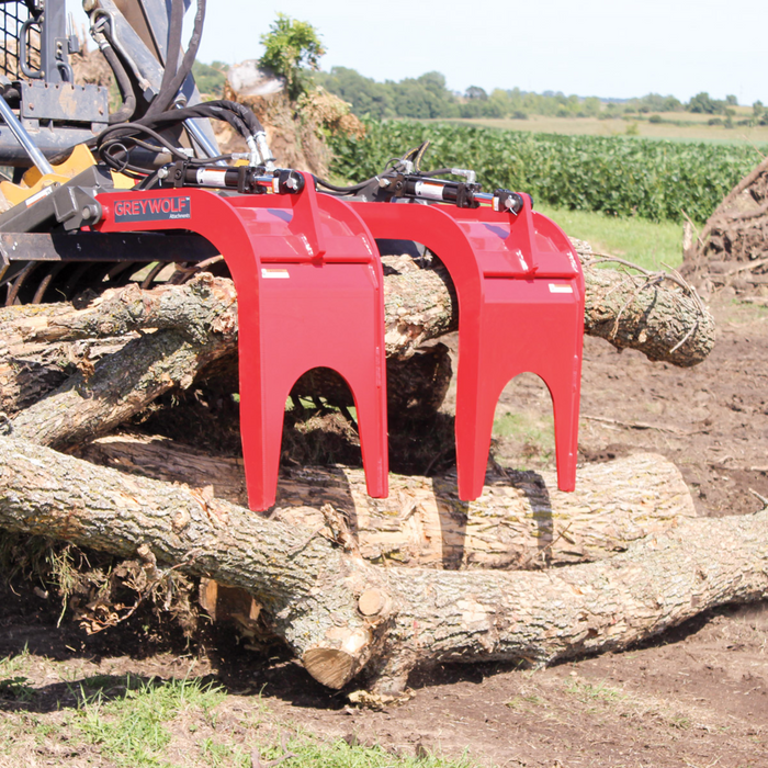 Skid Steer Double Quick Attach Grapple Ideal for Skid Steers or Skid Loaders with Standard Universal Quick Attachment | GreyWolf™ Attachments