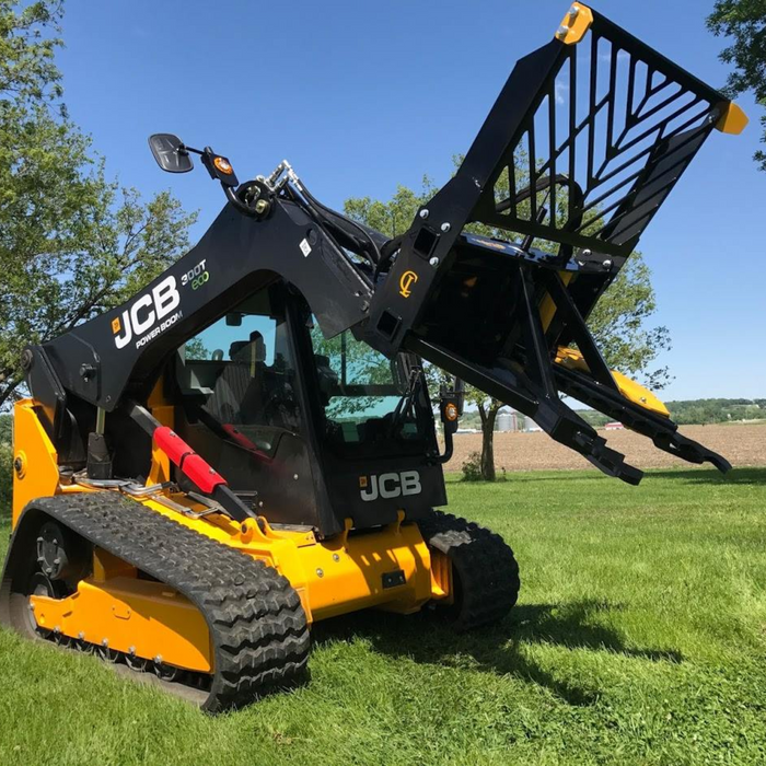 CHALLENGER®  Skid Steer Tree and Post Puller. 38" Opening Easily Grasps Large Objects. AR400 Steel Jaws. | CL Fabrication