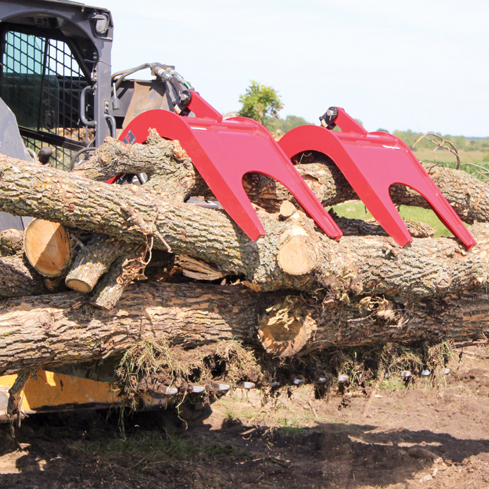 Skid Steer Double Quick Attach Grapple Ideal for Skid Steers or Skid Loaders with Standard Universal Quick Attachment | GreyWolf™ Attachments