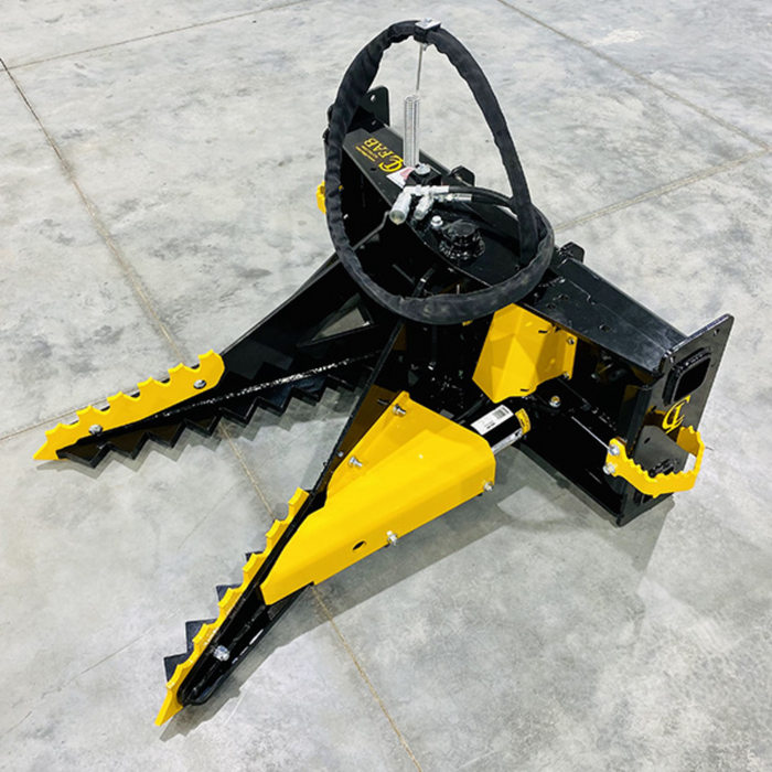 CHALLENGER®  Skid Steer Tree and Post Puller. 38" Opening Easily Grasps Large Objects. AR400 Steel Jaws. | CL Fabrication