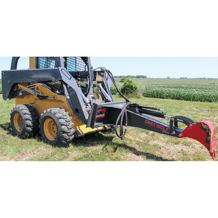 Skid Steer Backhoe Attachment, Ideal for Skid Steers or Skid Loaders with Standard Universal Quick Attachment | GreyWolf™ Attachments