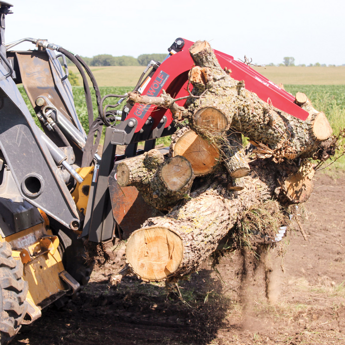 Skid Steer Double Quick Attach Grapple Ideal for Skid Steers or Skid Loaders with Standard Universal Quick Attachment | GreyWolf™ Attachments