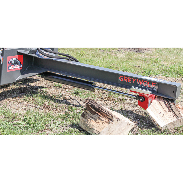 Skid Steer 24 Ton Log Splitter Attachment, Ideal for Skid Steers or Skid Loaders with Standard Universal Quick Attachment | GreyWolf™ Attachments