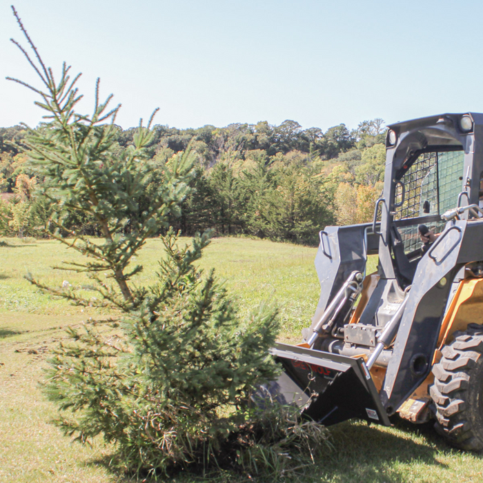 Skid Steer Stump Bucket, Ideal for Skid Steers or Skid Loaders with Standard Universal Quick Attachment | GreyWolf™ Attachments