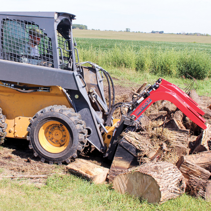 Skid Steer Double Quick Attach Grapple Ideal for Skid Steers or Skid Loaders with Standard Universal Quick Attachment | GreyWolf™ Attachments