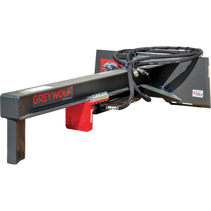 Skid Steer 24 Ton Log Splitter Attachment, Ideal for Skid Steers or Skid Loaders with Standard Universal Quick Attachment | GreyWolf™ Attachments