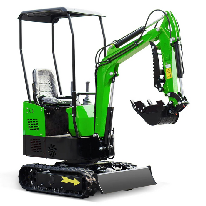 MS10 13.5 HP,1-ton Briggs & Stratton Engine Green Mini Excavator, Gasoline, With Thumb Clip | MMS