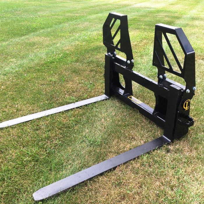 EZ-PALLET FORKS For Skid Steer and Tractor Loaders. Patented Single Piece Frame Brackets with 45″, 60″, 72″ or 84″ carriage widths | CL Fabrication