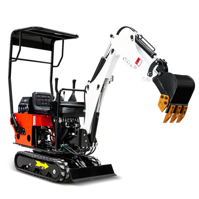 MS08 13.5 HP,0.8-ton Mini Compact Excavator Machinery Equipment, Gasoline, With Thumb Clip | MMS