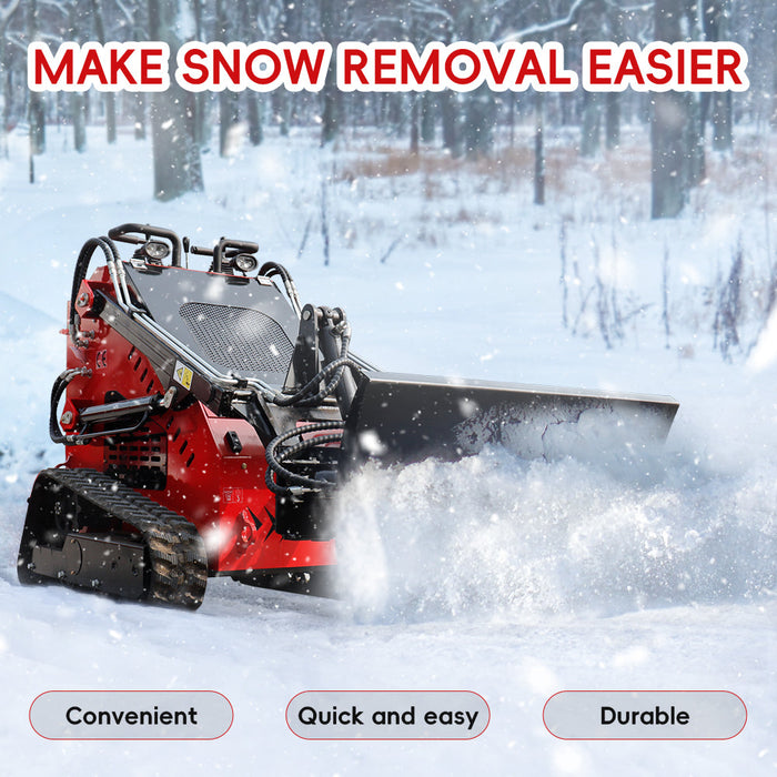 MMS Hydraulic Skid Steer Snow Plow, 30° Left & Right for MMS Skid Steer Loader | MMS