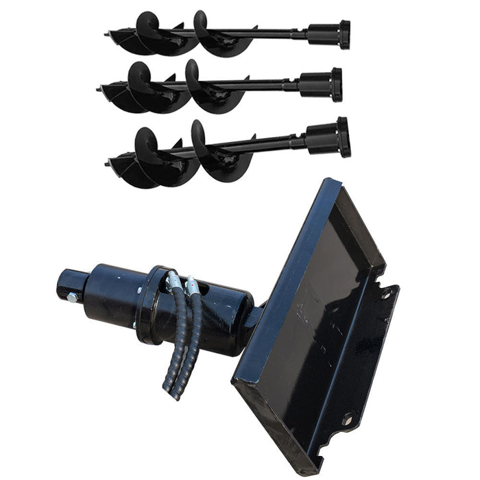 MMS Mini Skid Steer Loader Hydraulic Auger with 3 bits in 6'', 8'', 12'' | MMS
