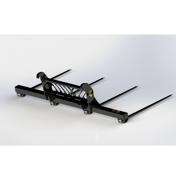 SKID STEER SPEAR EZ Bale Twin Spear Dual 49″ forged taper body spears. 2 Spike 49" /3 Spike 60"/4 Spike 102" | CL Fabrication