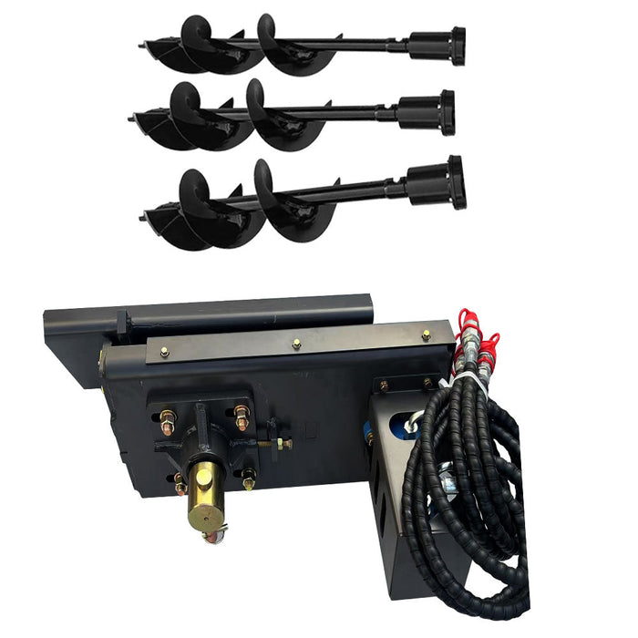 MMS Mini Skid Steer Loader Hydraulic Auger with 3 bits in 6'', 8'', 12'' | MMS