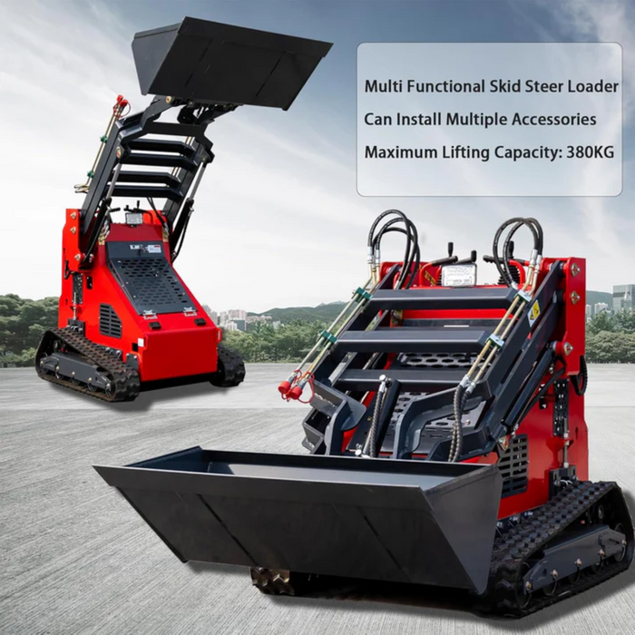 MS430Y 23HP, 950kg Gasoline Engine Crawler Skid Steer Loader with Three Pumps Three valves| MMS