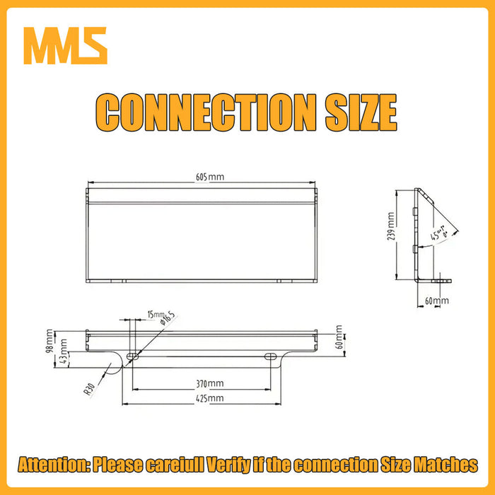 MMS Mini Skid Steer Loader Hydraulic Auger with 3 bits in 6'', 8'', 12'' | MMS