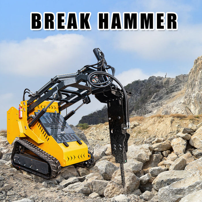 MMS Breaker Hammer 35mm/45mm Drill Pole with Hose For MMS Skid Steer Loaders | MMS