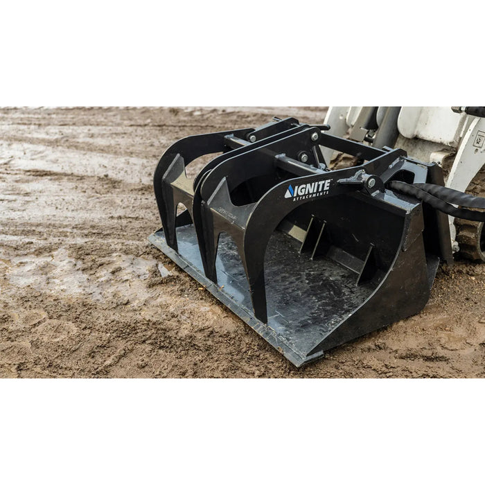 36 Inch Mini Bucket Grapple | Ignite Attachments