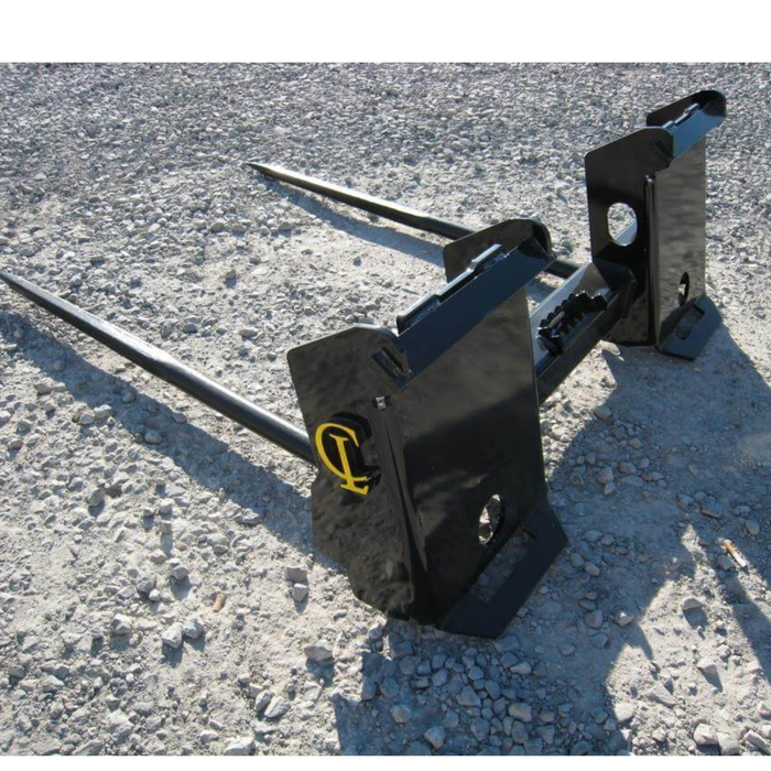 SKID STEER SPEAR EZ Bale Twin Spear Dual 49″ forged taper body spears. 2 Spike 49" /3 Spike 60"/4 Spike 102" | CL Fabrication