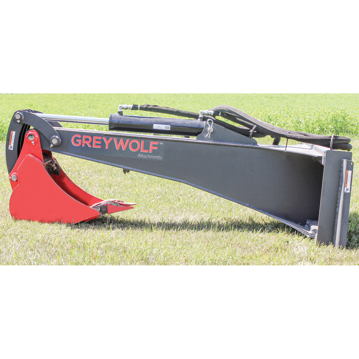 Skid Steer Backhoe Attachment, Ideal for Skid Steers or Skid Loaders with Standard Universal Quick Attachment | GreyWolf™ Attachments