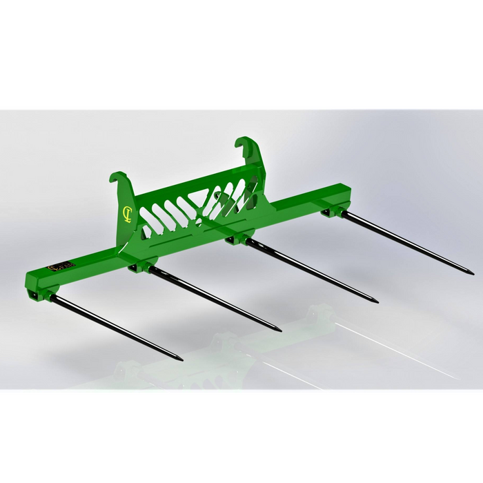 SKID STEER SPEAR EZ Bale Twin Spear Dual 49″ forged taper body spears. 2 Spike 49" /3 Spike 60"/4 Spike 102" | CL Fabrication