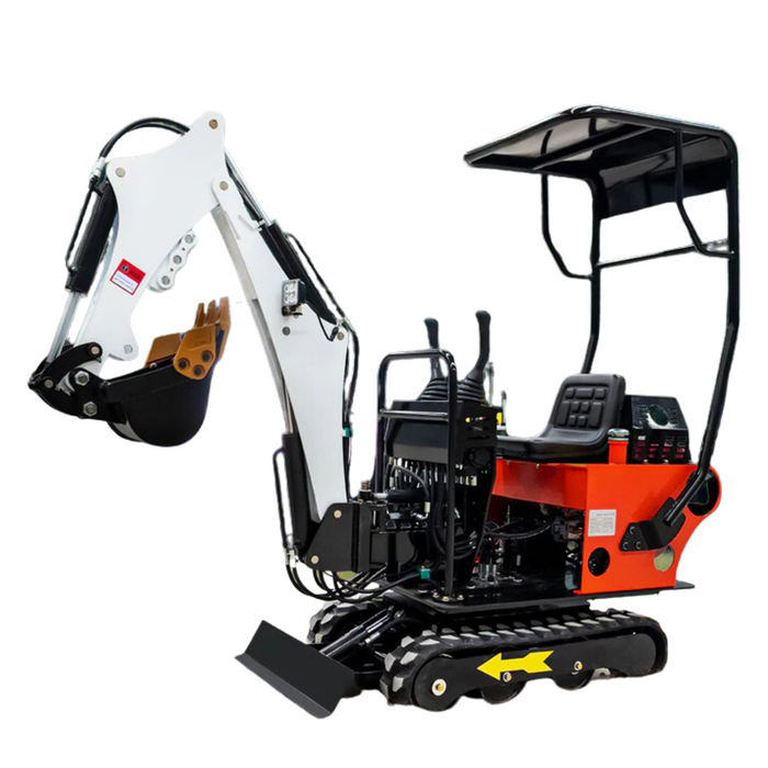 MS08 13.5 HP,0.8-ton Mini Compact Excavator Machinery Equipment, Gasoline, With Thumb Clip | MMS