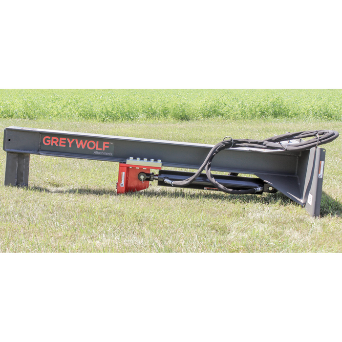 Skid Steer 24 Ton Log Splitter Attachment, Ideal for Skid Steers or Skid Loaders with Standard Universal Quick Attachment | GreyWolf™ Attachments