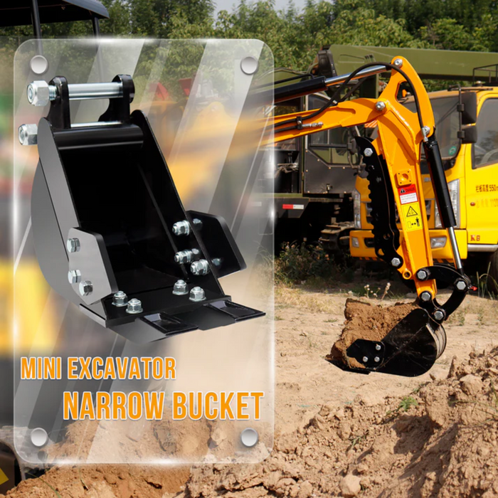 MMS 200mm Narrow Bucket Attachment for Mini Excavator Digger | MMS