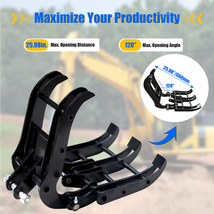 MMS Grabber attachment for Garden Forestry Orchard Machinery Excavator Accessories | MMS