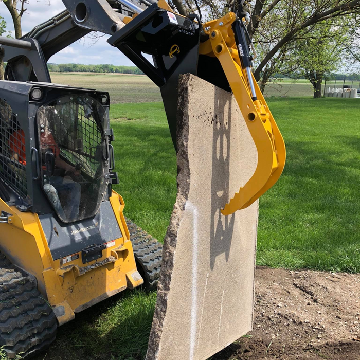 Stump Bucket for Skid Steer and Compact Tractor Loaders With Replaceable Excavator Teeth | CL Fabrication