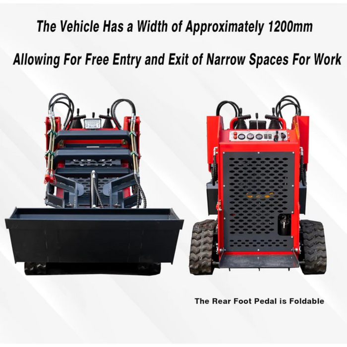 MS430Y 23HP, 950kg Gasoline Engine Crawler Skid Steer Loader with Three Pumps Three valves| MMS