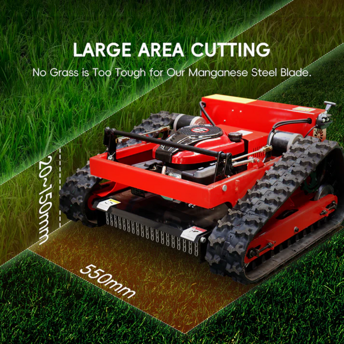 MS550J ,21" Simplified Remote Control Tracked Lawn Mower Cutting Height Adjustable 45°Slope Climbing，Gasoline | MMS