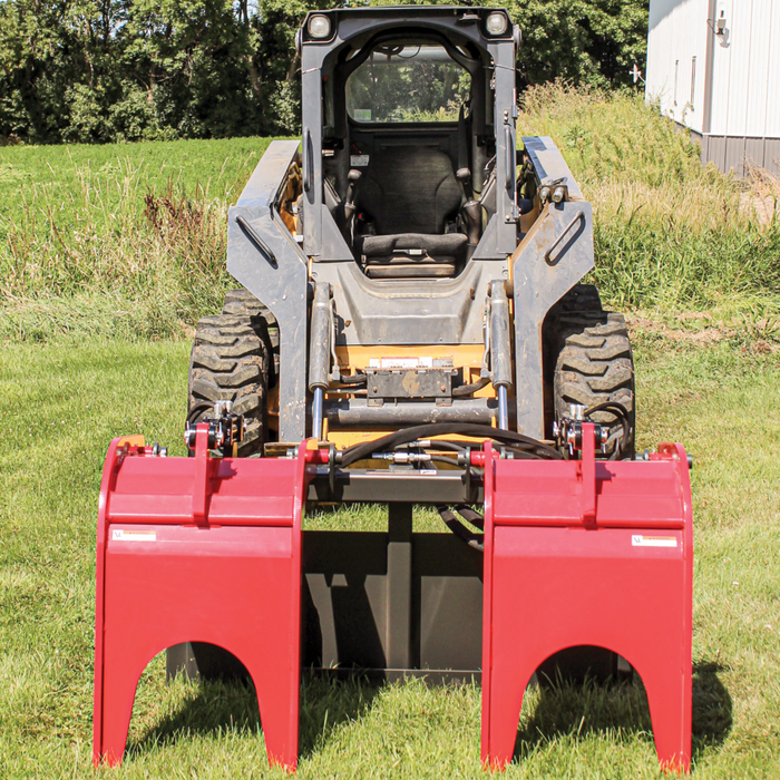 Skid Steer Double Quick Attach Grapple Ideal for Skid Steers or Skid Loaders with Standard Universal Quick Attachment | GreyWolf™ Attachments