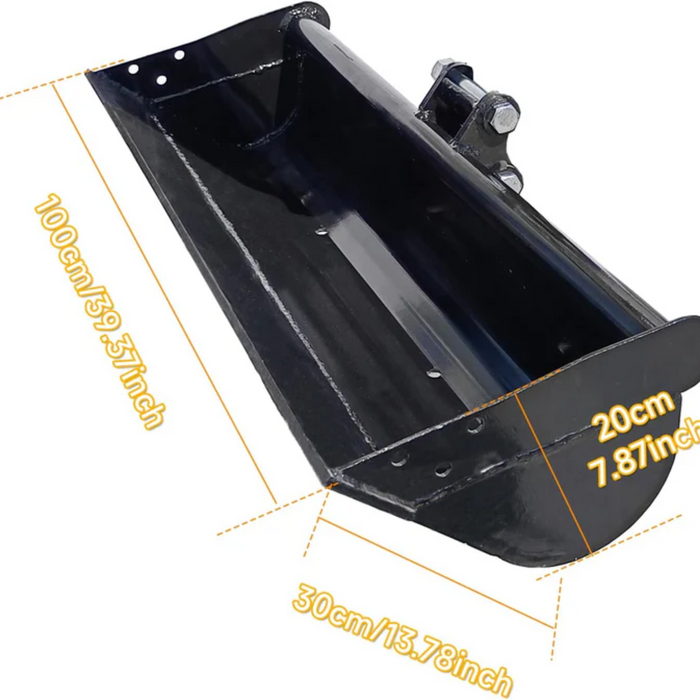 MMS Flat Bucket 600mm/1000mm Toothless Excavator Buckets Attachment for Mini Excavator Digger | MMS