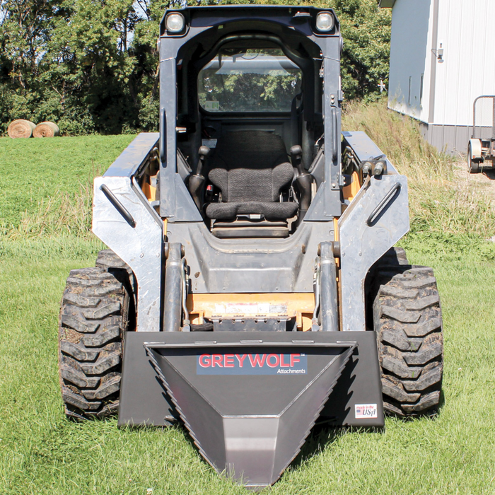 Skid Steer Stump Bucket, Ideal for Skid Steers or Skid Loaders with Standard Universal Quick Attachment | GreyWolf™ Attachments