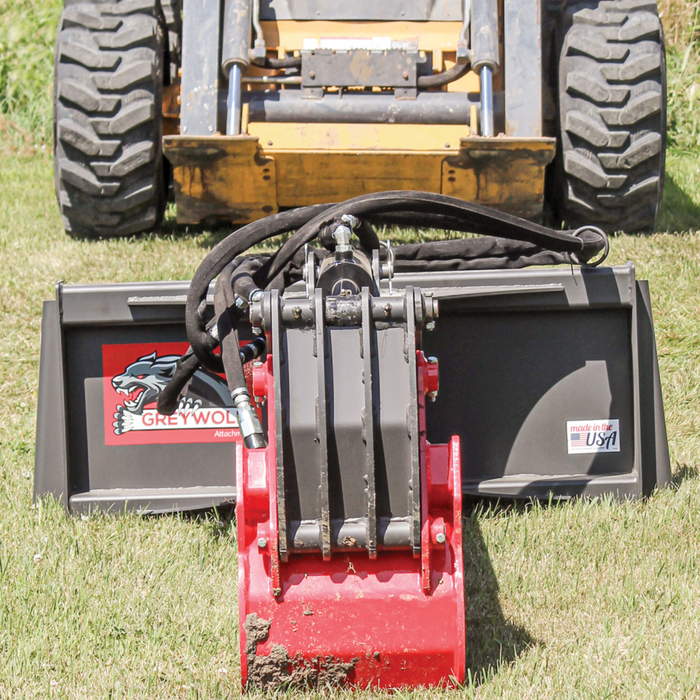 Skid Steer Backhoe Attachment, Ideal for Skid Steers or Skid Loaders with Standard Universal Quick Attachment | GreyWolf™ Attachments