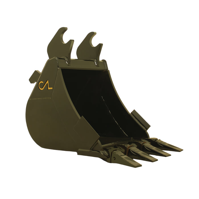 Excavator Bucket 16" with Smooth Edge For John Deere Excavators (Jd 50) Wedge Lock Coupler | Construction Attachments Inc.