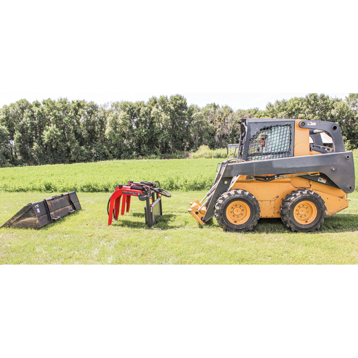 Skid Steer Double Quick Attach Grapple Ideal for Skid Steers or Skid Loaders with Standard Universal Quick Attachment | GreyWolf™ Attachments