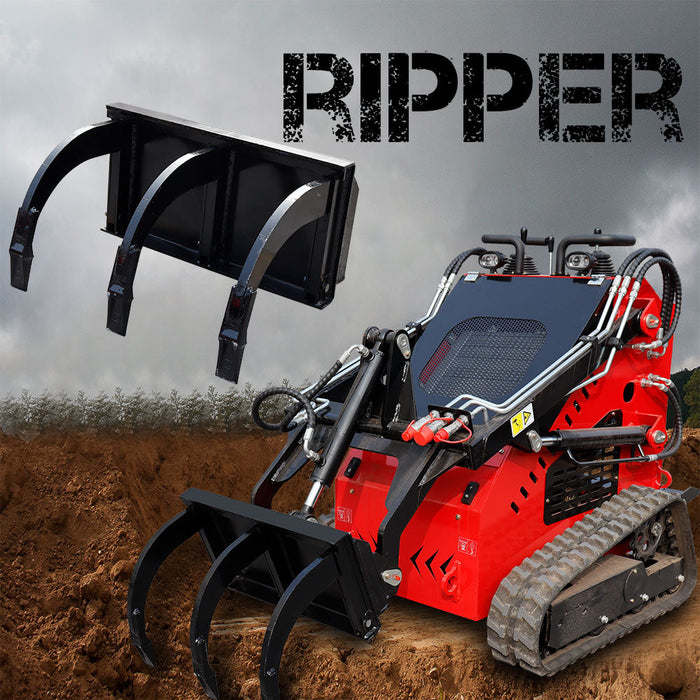MMS Mini Skid Steer Loader Ripper,3 Tine Ripper Soil Tille for MMS Skid Steer Loader | MMS