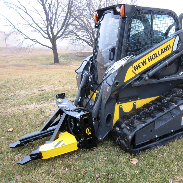 CHALLENGER®  Skid Steer Tree and Post Puller. 38" Opening Easily Grasps Large Objects. AR400 Steel Jaws. | CL Fabrication