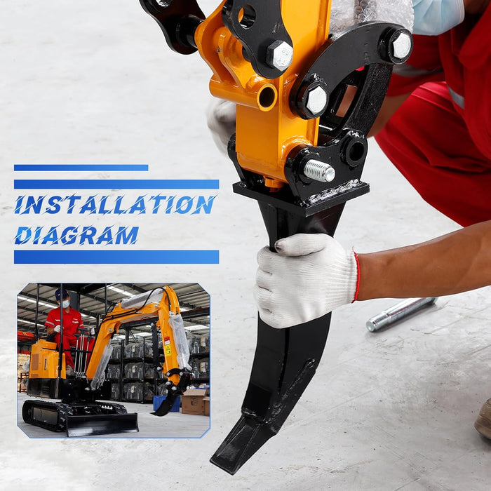 MMS Accessories Ripper, Single Hook Backhoe, Attachment for Mini Excavator Digger | MMS
