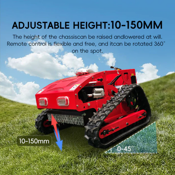 MS550B ,21" Remote Control Tracked Lawn Mower Cutting Height Adjustable 45°Slope Climbing，Gasoline | MMS