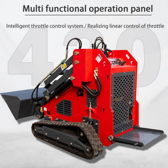 MS430Y 23HP, 950kg Gasoline Engine Crawler Skid Steer Loader with Three Pumps Three valves| MMS