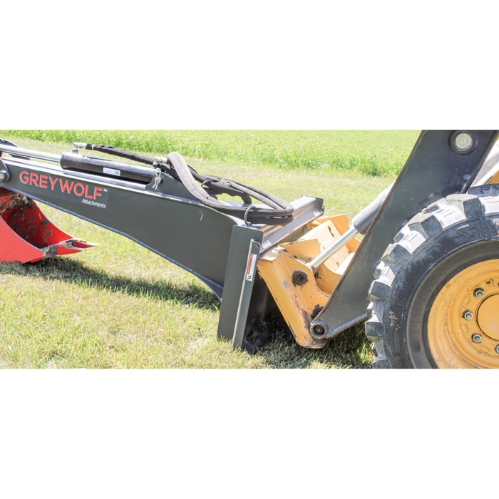 Skid Steer Backhoe Attachment, Ideal for Skid Steers or Skid Loaders with Standard Universal Quick Attachment | GreyWolf™ Attachments