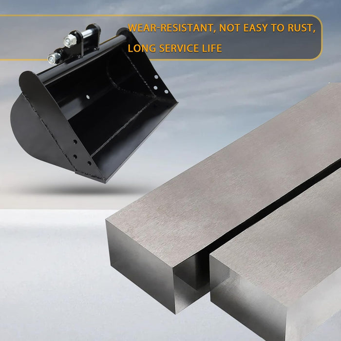 MMS Flat Bucket 500/600/800/1000mm Toothless Excavator Buckets Attachment for Mini Excavator Digger | MMS