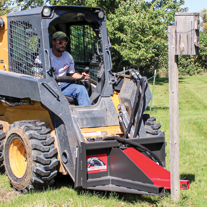 Skid Steer Tree Puller Attachment, Ideal for Skid Steers or Skid Loaders with Standard Universal Quick Attachment | GreyWolf™ Attachments