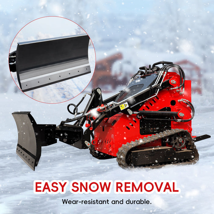 MMS Hydraulic Skid Steer Snow Plow, 30° Left & Right for MMS Skid Steer Loader | MMS